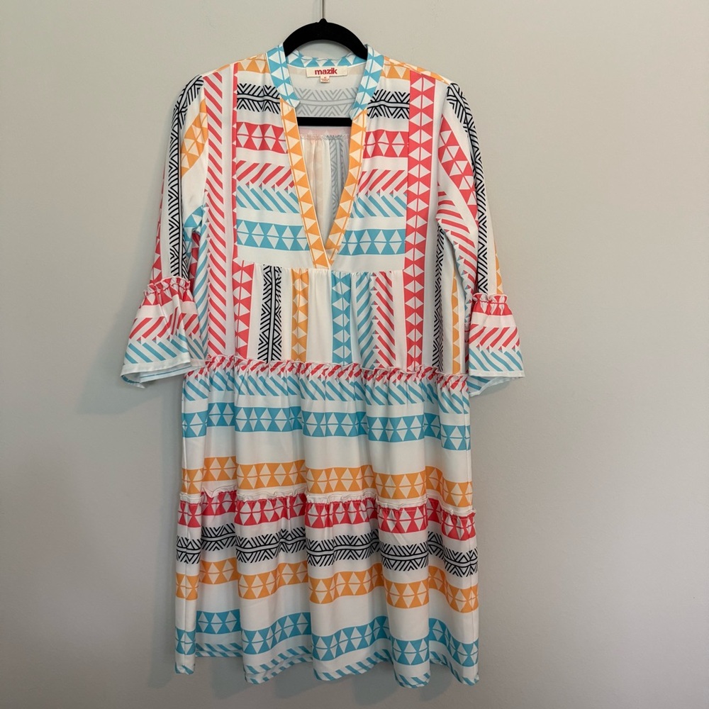 Mazik Colorful Geometric Patterned Dress